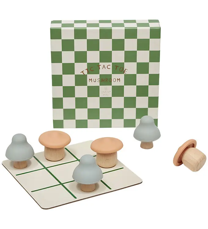 Hoge Kwaliteit OYOY Spel - Paddestoel TicTacToe - Hout/Multi