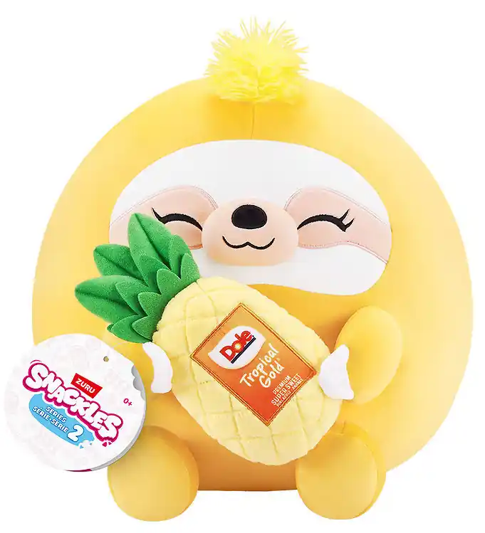 Speciale Aanbieding Snackles Knuffel - 25 cm - De luiaard Sandy m. Tropical Gold
