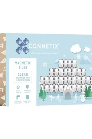 Hoge Kwaliteit Connetix Magneetset - 12 Onderdelen - Clear Rechthoekig pakket
