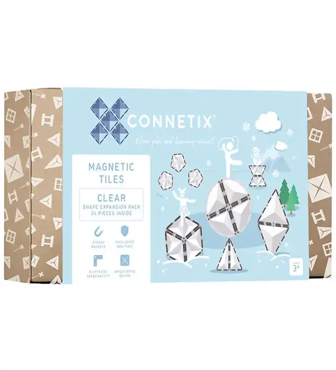 Favoriet Connetix Magneetset - 24 Onderdelen - Clear Vormuitbreidingspakk