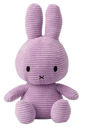 Bon Ton Toys Knuffel - 23 cm - Miffy ECO - Corduroy Lilac Hoge Kwaliteit