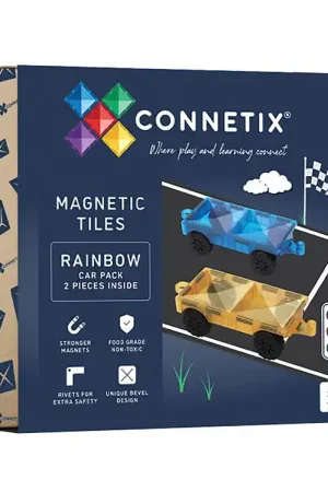 Alleen Vandaag Connetix Magneetset - 2 Onderdelen - Rainbow Autopakket
