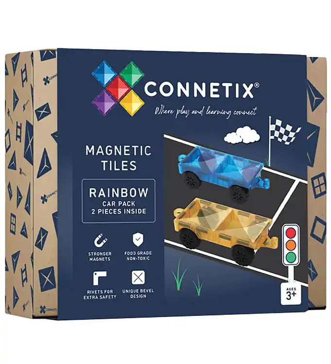 Alleen Vandaag Connetix Magneetset - 2 Onderdelen - Rainbow Autopakket