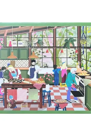 Gratis Retour Vissevasse Puzzel - 1000 Bakstenen - Gezellige keuken