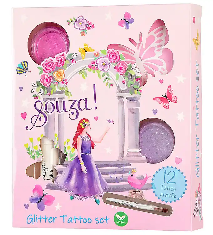Op = Op Souza Glitter-Tattoos - 12 sjablonen - Princess