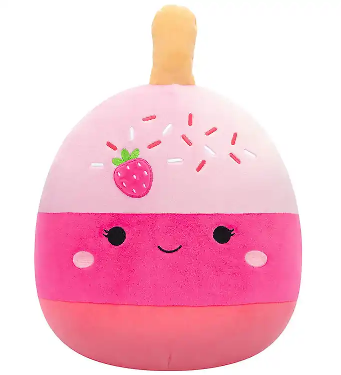 Direct Verzonden Squishmallows Knuffel - 30 cm - Aardbei Cake Pop