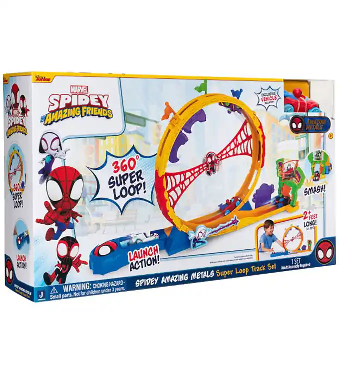 Spidey Racebaan - 61 cm - Amazing Metals Super Loop Favoriet
