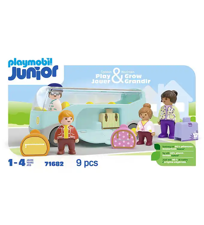 Aanbieding Playmobil Junior - Luchthavenshuttlebus - 71682 - 9 Onderdelen