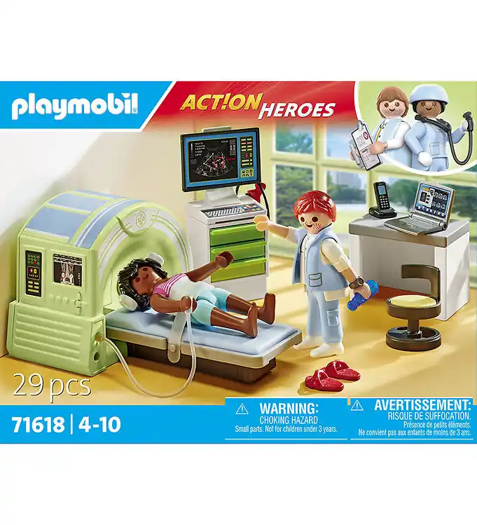 Beperkt Aanbod Playmobil Action Helden - Radioloog met patiënt - 71618 - 29 Ond