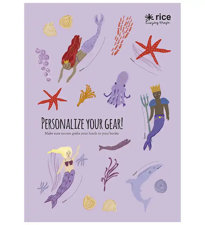 Rice Stickers tot Brooddoos - 18 st. - Lavendel/Mermaid Voordeelprijs