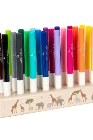 Gereduceerde Prijs Konges Sløjd Markers ik HoutBlok - 24 st. - Safari