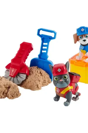 Rubble & Crew Speelgoed - Oplader en wieler m. Kinetisch zand Exclusieve Aanbieding