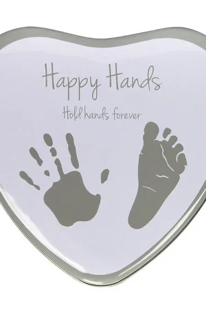 Dooky Hand- en voetafdrukset - Happy Hans 2D Heart - Silver Must-Have