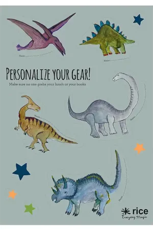Nu Kopen Rice Stickers Tot Brooddoos - 10 st. - Dusty Groen/Nieuw Dino