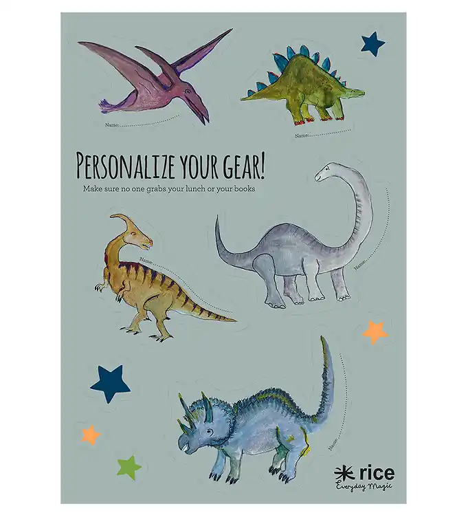 Nu Kopen Rice Stickers Tot Brooddoos - 10 st. - Dusty Groen/Nieuw Dino