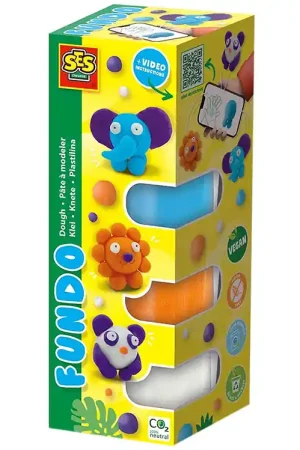 Shop Nu SES Creative Speelklei - 3x90gr/1x40g - FunDo Wilde Dieren