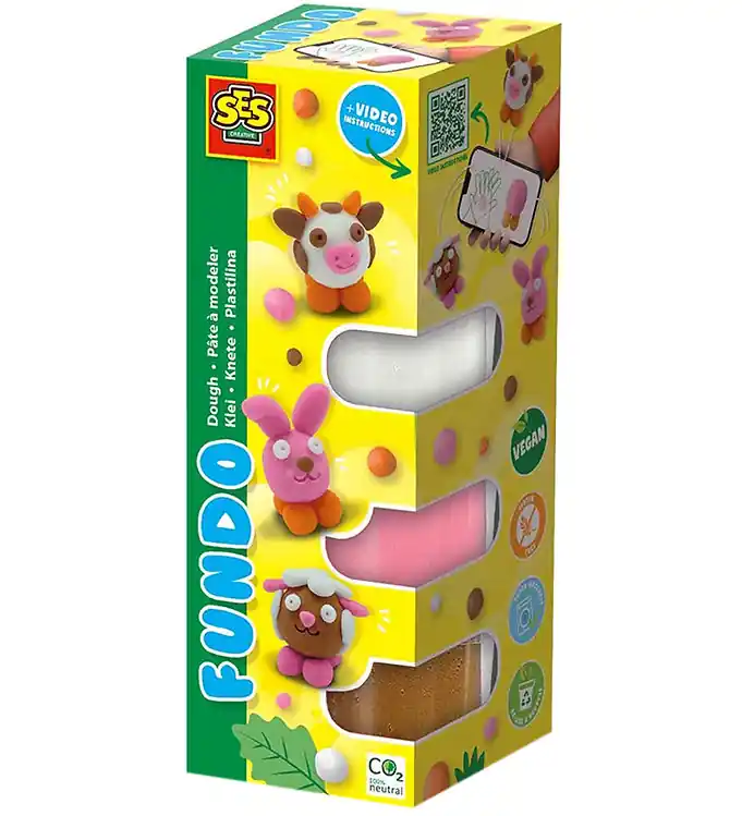 Nieuw SES Creative Speelklei - 3x90gr/1x40g - FunDo Boederijdieren