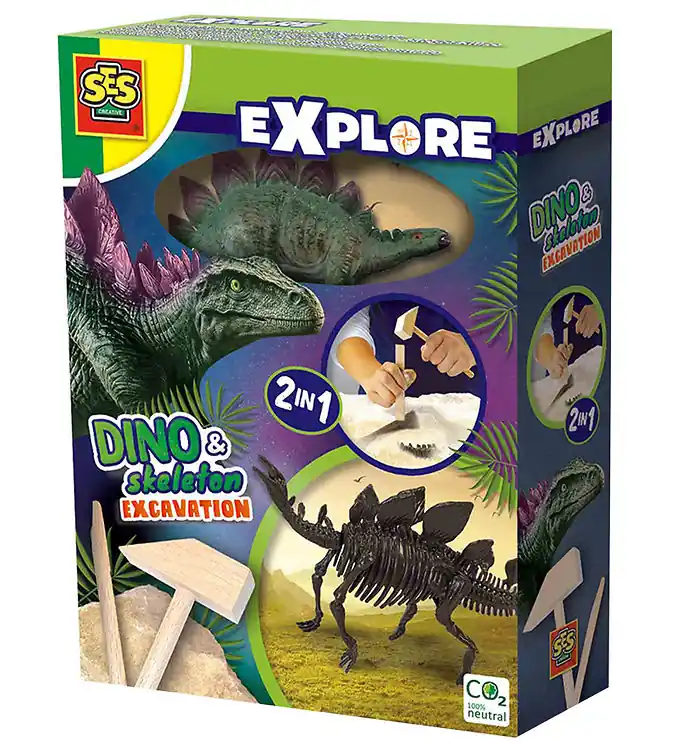 SES Creative Opgraving - Ontdek - Stegosaurus en skelet Koop Vandaag