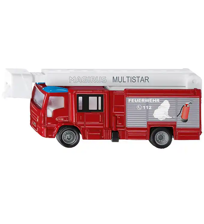 Gecertificeerd Siku Brandweerwagen - 1:87 - Magirus Multistar met telescopische