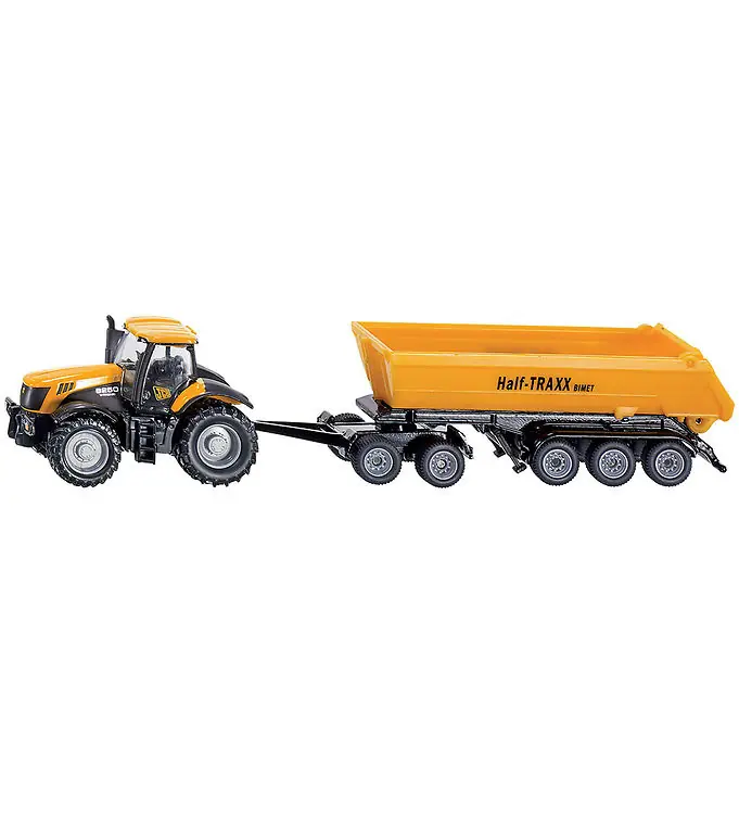 Veilige Betaling Siku Tractor m. Trailer - 1:87 - Jcb met dolly Eend Kipwagen