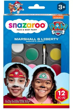 Dagaanbieding Snazaroo Schmink - 8 Kleuren - Paw Patrol Marshall & Libert