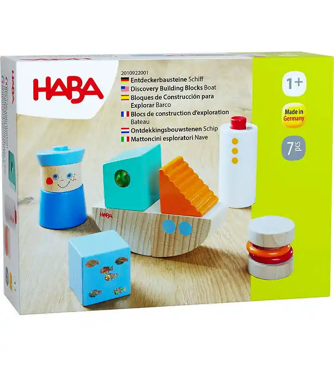 Tijdelijk Beschikbaar HABA Bouwblokken - Hout - Discovery Building Blocks Boat - 7 stk