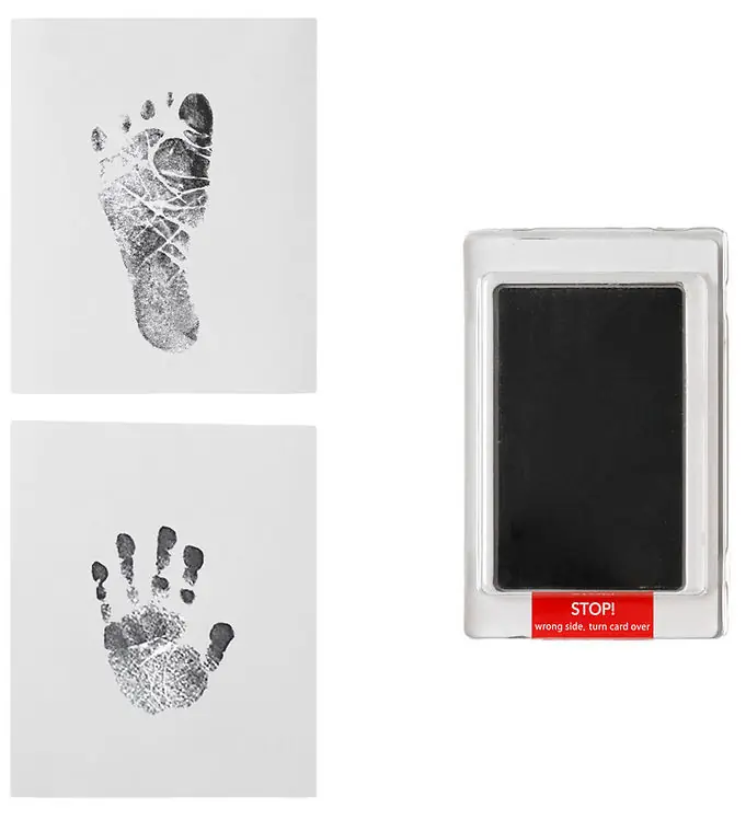 Dooky Hand- en voetafdrukken Set - Happy Inktloze pads voor hand Premium