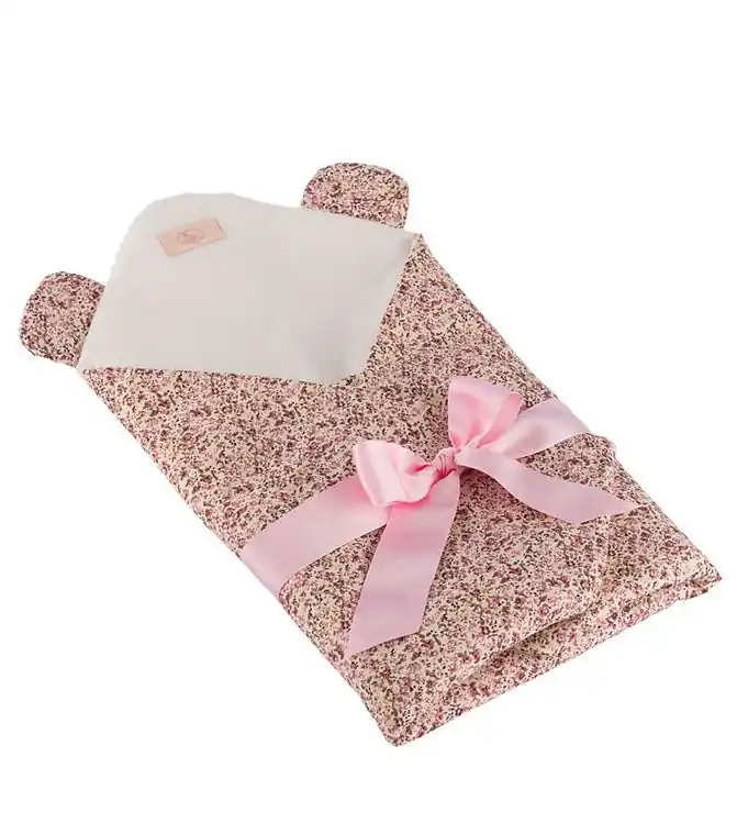 Bestseller Asi Poppen Accessoires - Verschoonmatje tot Poppen - Roze/Bloeme