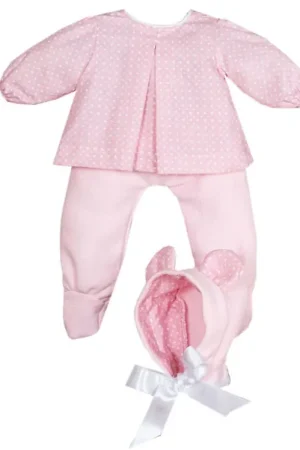Op = Op Asi Poppenkleding - 43 cm - Maria - Roze/Wit