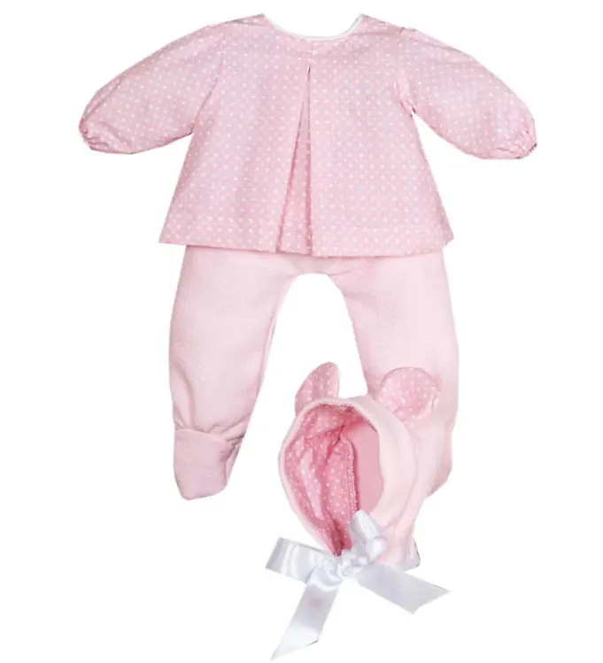Op = Op Asi Poppenkleding - 43 cm - Maria - Roze/Wit