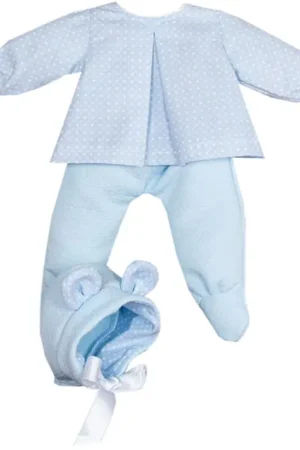 Asi Poppenkleding - 43 cm - Pablo- Blauw/Wit Bestel Nu
