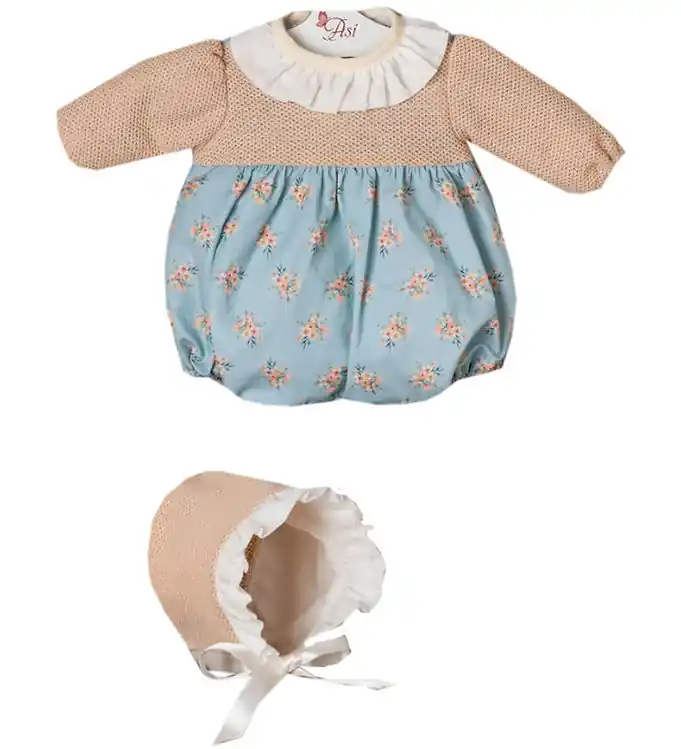 Voordeelprijs Asi Poppenkleding - 46 cm - Leo - Beige/Blauw