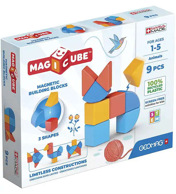 Koopje Geomag Magneetset - Magicube Shapes Dier gerecycleerd - 9 Onderd