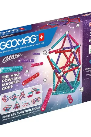 Hoge Kwaliteit Geomag Magneetset - Glitter Gerecycled - 60 Onderdelen
