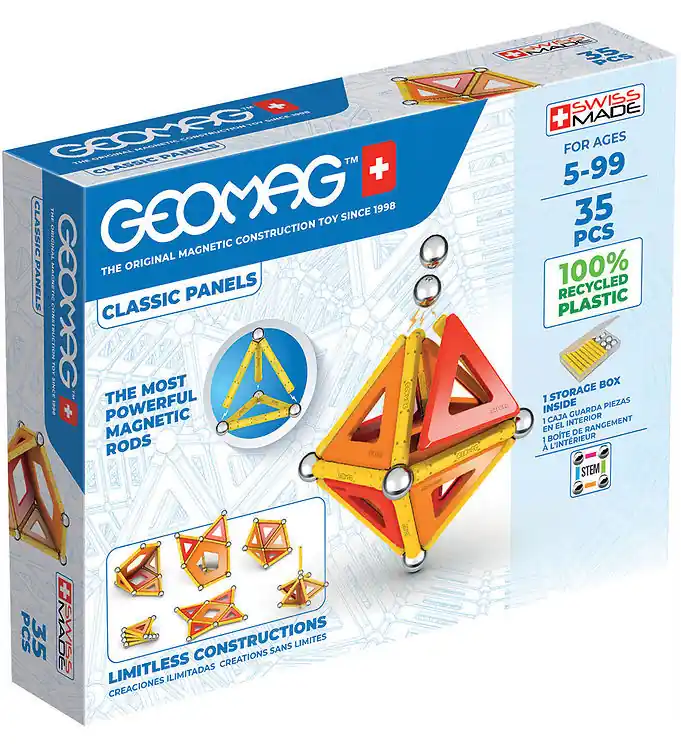 Geomag Magneetset - Classic Panels Gerecycled - 35 Onderdelen Lage Kosten