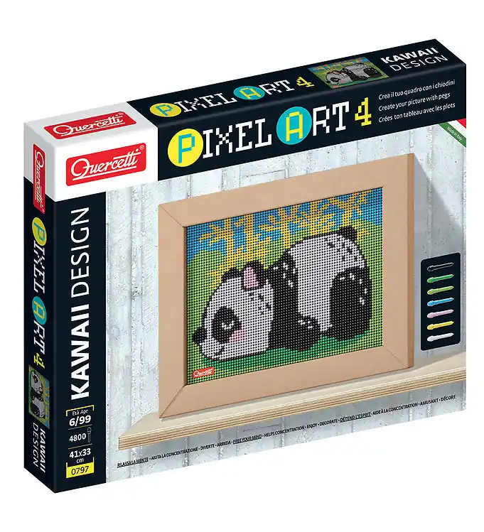 Quercetti PixelArt 4 - Panda - 4800 Onderdelen - 00797 Gereduceerde Prijs