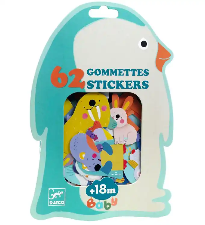 Favoriet Djeco Stickers - 62 st. - Arctische dieren