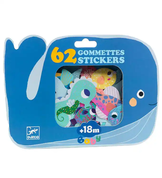 Beste Prijs Djeco Stickers - 62 st. - Zeedieren