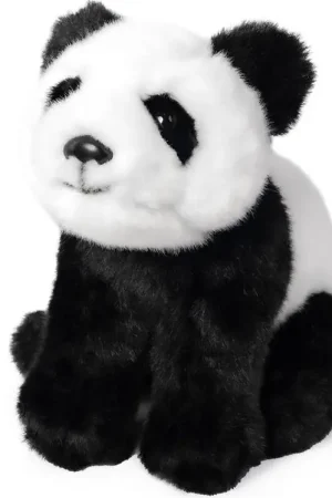Hoge Kwaliteit Living Nature Knuffel - 16x12 - Panda Young - Zwart/Wit