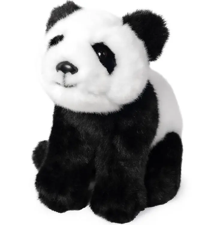 Hoge Kwaliteit Living Nature Knuffel - 16x12 - Panda Young - Zwart/Wit