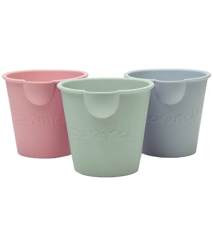 Scrunch Bath Buckets - 3-pack - Sage Green/Dusty Rose/Eendenei B Finale Uitverkoop