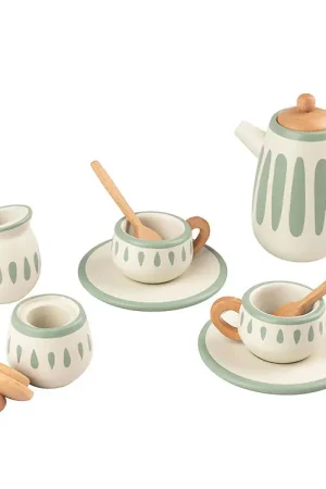 Express Levering Sebra Speel Thee-Set - Hout - Classic+ White/Sage