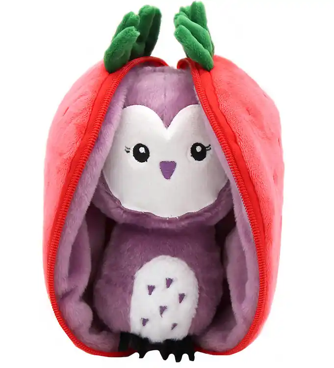Actieprijs Flipetz Knuffel - Violet De Uil Strawberry - 20 cm