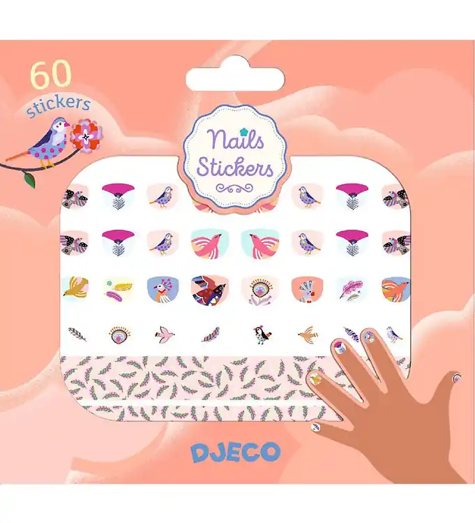 Snelle Levering Djeco Nagels Stickers - 120 stk - Feathers