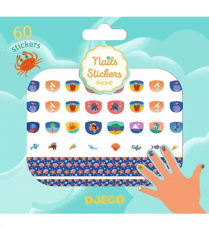 Op = Op Djeco Nagels Stickers - 120 stk - Mediterraans