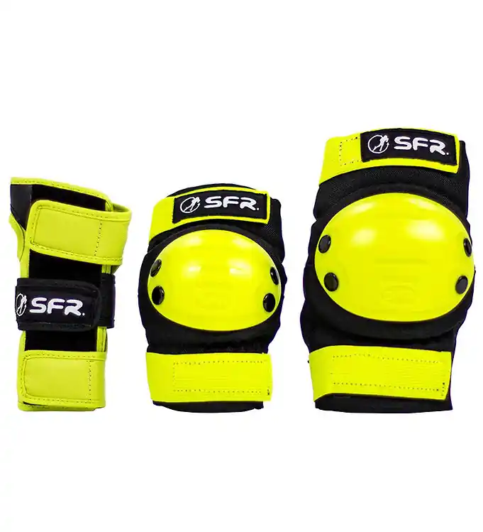 Lage Kosten SFR Beschermingsset - Youth Ramp Triple Pad Set - Zwart/Limoen