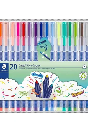 Lage Kosten Staedtler Markers - 20 stk - Triplus vezelpuntpen - 1,0 mm