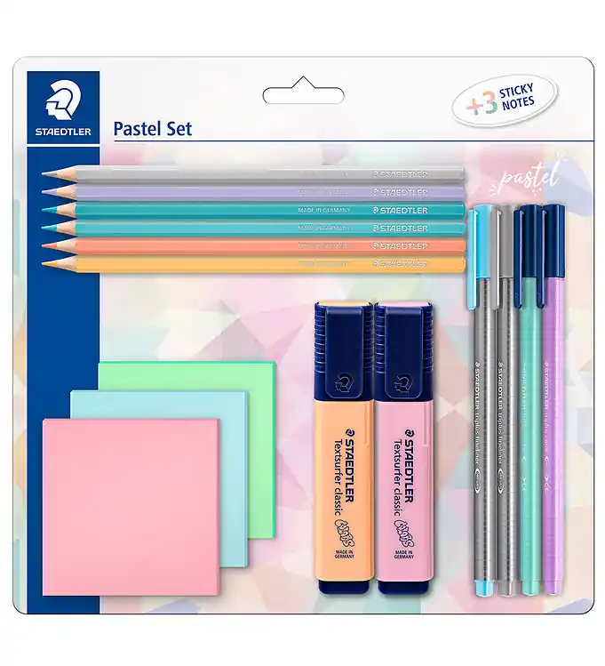 Merkproduct Staedtler Tekenset - Pastel - 15 Onderdelen