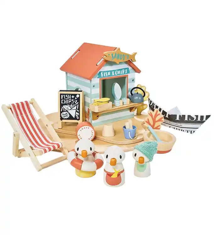 Goedkoop Tender Leaf Houten Speelgoed - Sandy's strandhut