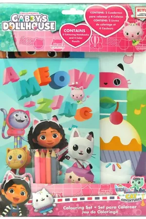 Gabby's Dollhouse Tekenset m. 4 Kleurpotloden Nu Kopen
